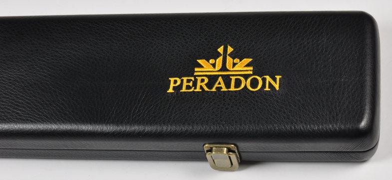 Peradon Three-Quarter Black Leather Effect Case (Wide) (Close Up, Closed)